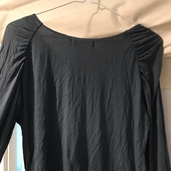 Velvet by Graham midi gray gathered dress - Picture 6 of 8